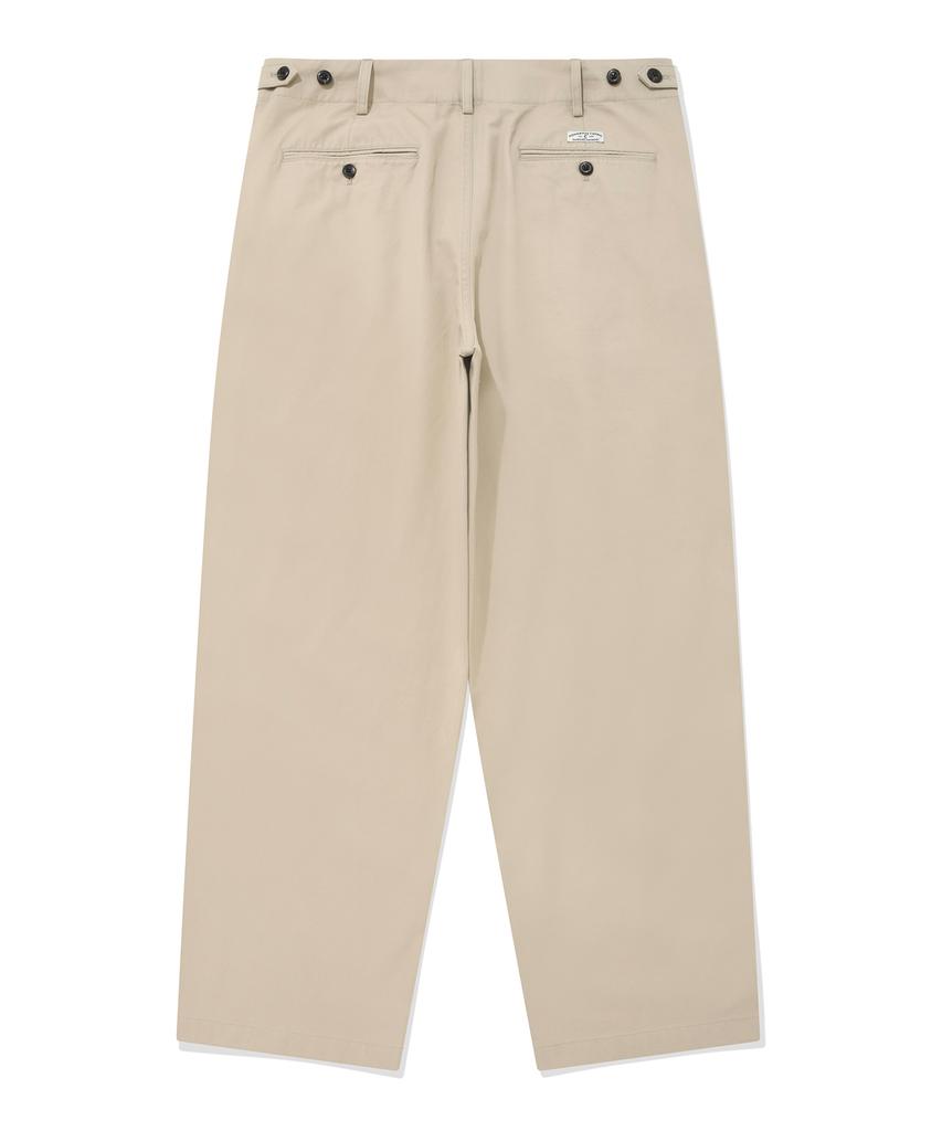 COVERNAT Wide Chino Pants Beige