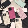 Applicable to iPhone17 ProMax full screen polka dot leather pattern mobile phone protective case 17/16 large hole 14 simple hair