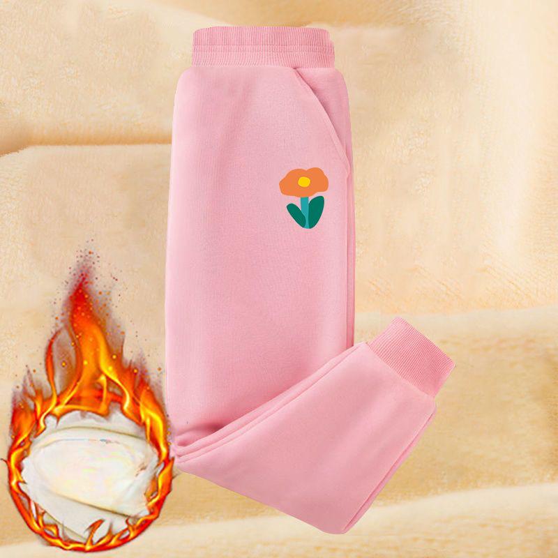Plus Velvet Pants, Boys' Cotton Pants, Autumn and Winter Thickened One-piece Velvet, Warm Outer Wear, Children's Leisure Sweatpants