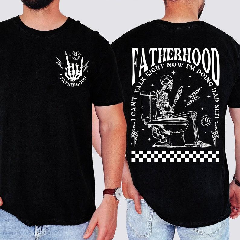 Paternità Fare Cose da Papà Divertente Maglietta da Papà Regalo per la Festa del Papà Estate Manica Corta Poliestere Maglietta Unisex Regali di Compleanno Top Gotico
