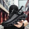 Herrskor Bekväma Vardagssneakers Trendiga Platå Andningsbara Par Löparskor Storlek 36-46 Svarta Promenadsneakers