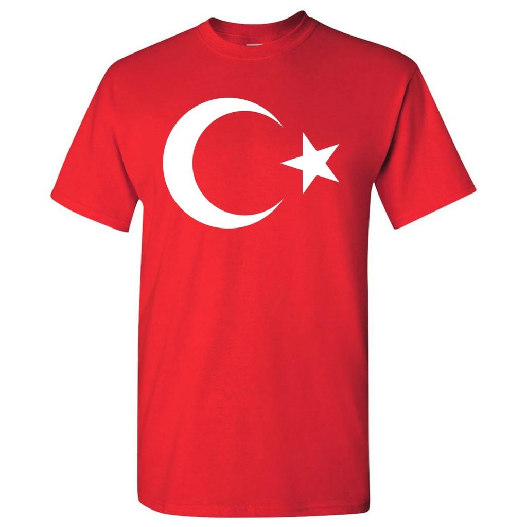 Turkey European Flag Basic Cotton T-Shirt - Red
