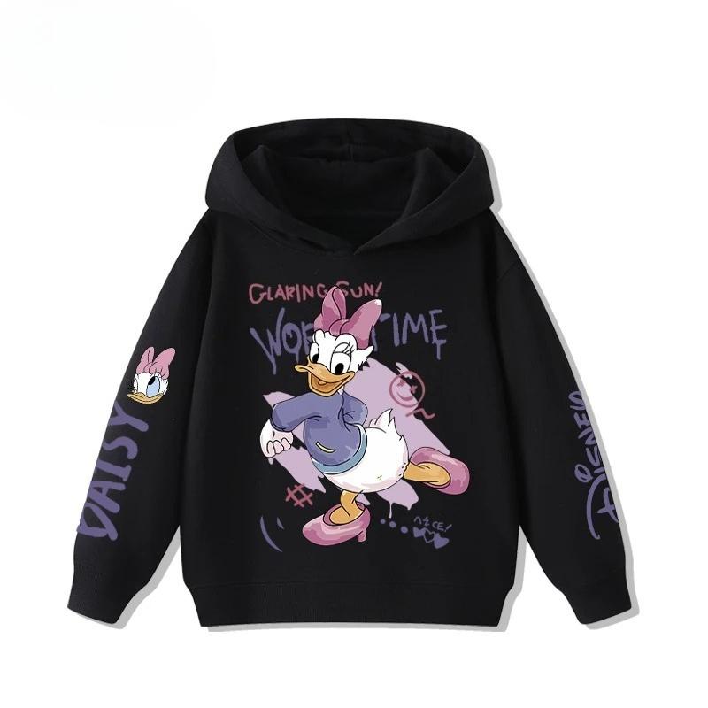 Children's Donald Duck Cartoon Printed Sportswear for Autumn and Winter, Warm and Casual, Fashionable and Cute Sports Hoodie