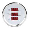 52mm Voltage Oil Pressure Water Temp Gauge Red Backlight Waterproof Digital Water Temp Oil Pressure Voltmeter for Boat