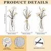 3 Pieces Set Metal Material Metal Flowers Wall Art 3D Vase Design 3D Flower Vase Boho Farmhouse Wall Stickers Bathroom