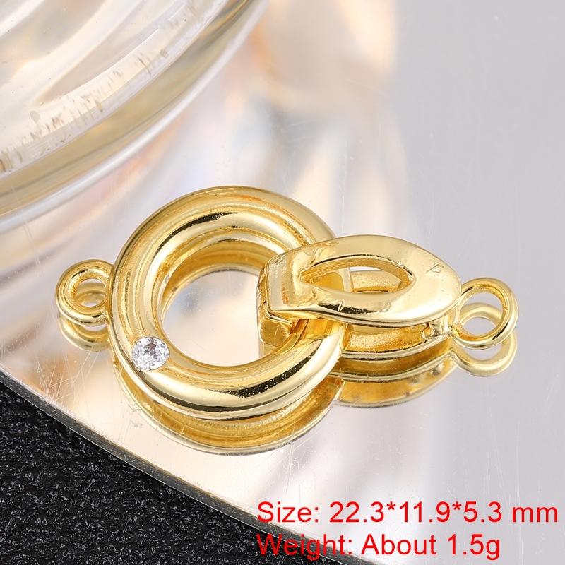 Juya Handmade Gold Silver Plated Fastener Bail Connector Clasps Accessories For Needlework Pearls Beads Jewelry Making