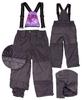 Children's Ski Pants 122 With Suspenders Winter Overalls Firi Grey