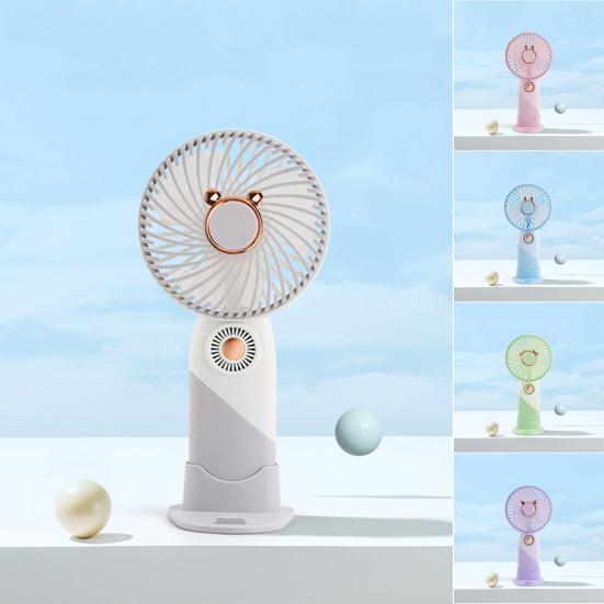 Portable Small Fan Mini Handheld Fan Desktop Personal Fan Lightweight USB Rechargeable Fan with Long Battery Life Fast Charging Quiet