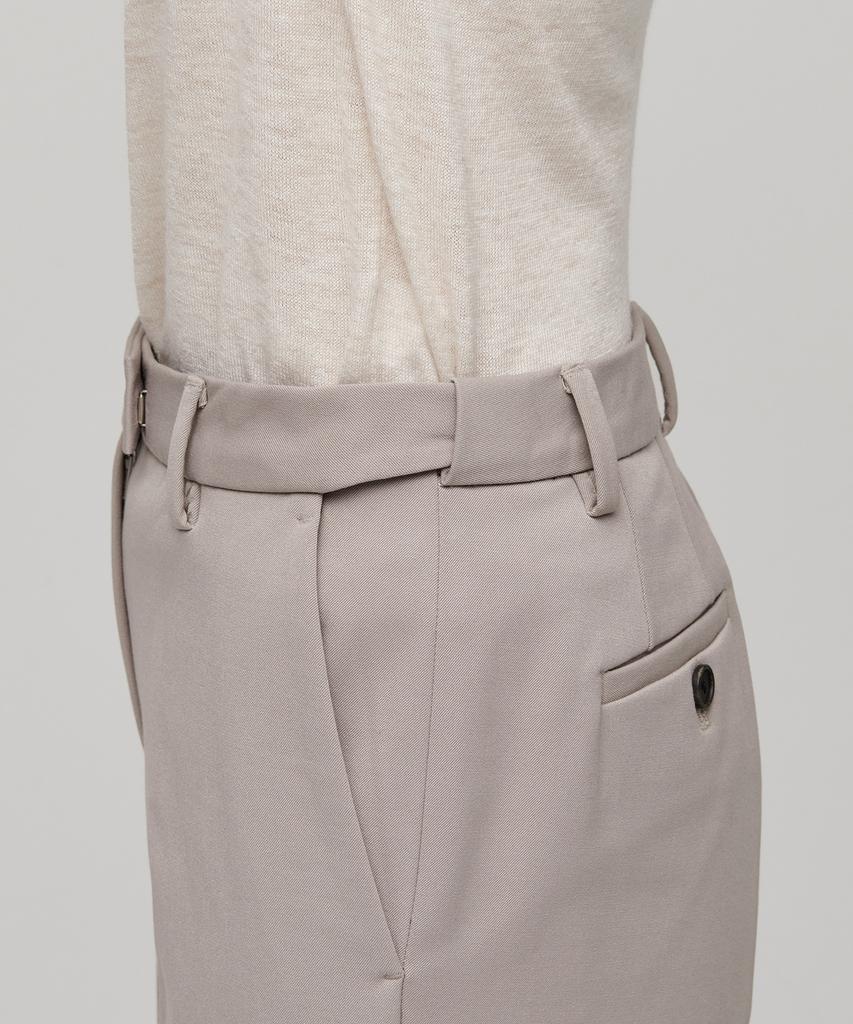 MUSINSA STANDARD WOMAN Women'S Heavyweight Fleece-Lined Straight Hidden Elastic Waist Slacks [Light Beige]