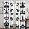 2panels Pink Queen King Crown Kids Girl Boy Curtains Blinds Window Treatment for Bedroom Office Kitchen Living Room Grommet Top