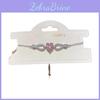 Braccialetto a Charms a Forma di Cuore Stile Coreano con Zirconia Cubica per Donna Accessorio Moda