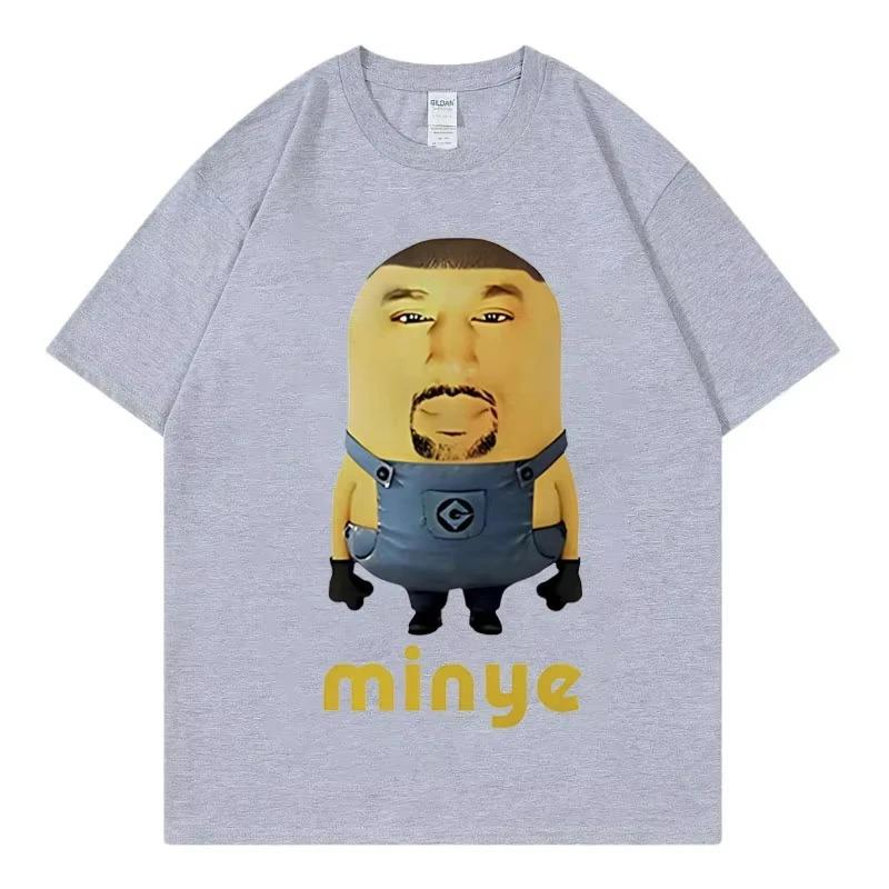 Kanye West Minye Lustige Meme Grafik T-Shirts Mode Hip Hop Übergroße Kleidung T-Shirt Unisex Hohe Qualität Reines Baumwoll-T-Shirts