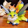 Kawaii Figur Schmetterling Katze Seidenraupe Motte Katze Statuette Zusammenbauen Spielzeug Ornament Cartoon Pvc Action Desktop Dekoration