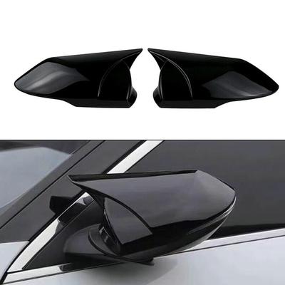 2pcs Glossy Black Car Exterior Rear View Mirror Trim Cover For Hyundai Elantra -2022 Left+Right Rearview Mirror Trim