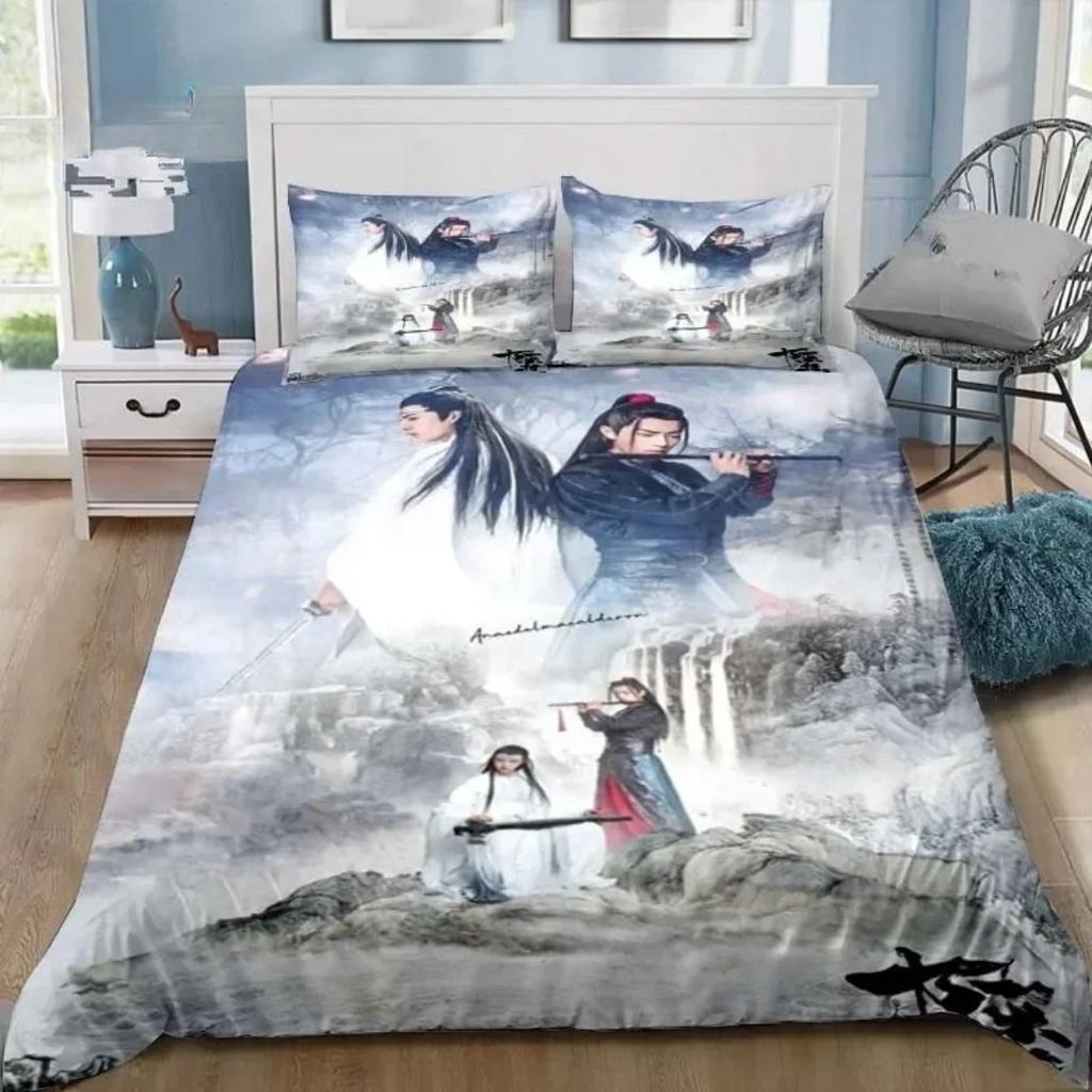 Set Biancheria da Letto Dramma Selvaggio Xiao Zhan Wang Yi Bo Biancheria da Letto per Ragazzo Ragazza Set Decorazione Casa Singolo Twin Full Queen King Size