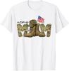 T-shirt Unisexe Adulte S-4XL Camouflage Maman de l'Armée Fête des Mères Maman Patriotique Drapeau USA