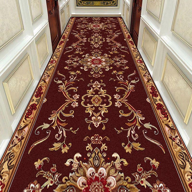 Gorgeous Retro European Long Corridor Carpet Hall Runner Decor Non-slip Washable Stairway Rugs Home Aisle Floor Mat Customizable