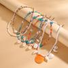 Bohemian Summer Beaded Necklace with Shell Pendant and Colorful Millet Beads