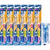 PRO Toothbrush Alarm Medium Bristles Floss Included Handle, 3-Row Ultra-Compact, (6 Bristles) + Y-shaped