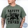 Comfort Colors® Safety Third Shirt and Kids T-Shirt, Yellowstone Grizzly Bear TShirt and Kids T-Shirt, Cotton Tee