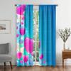 New Cheap Pink Love Heart Pattern Curtain Baloon Blue High Shading Curtain for Living Room Bedroom Window Home Decoration 2Pcs
