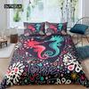 Set de așternut Hippocamp Animal Marin Husă de pilotă Lume subacvatică Corali portocalii Viață marină Arici de mare Moale Femei Copil Decor dormitor