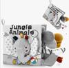 Black and White Tail Crinkle Book Baby Soft Cloth Book Tear-Resistant Teething Toy Infant Sensory Early Learning