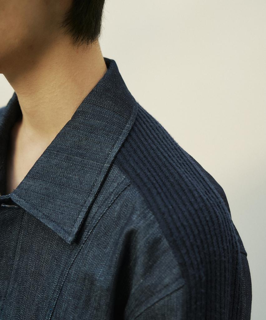 Minav Mixed Trucker Jacket [Indigo]