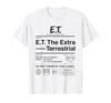 E.T. The Extra-Terrestrial Description T-shirt