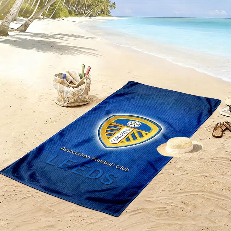 Asciugamano da Spiaggia Leeds United Stampato, Asciugamano Grande Morbido ad Asciugatura Rapida per Spiaggia Campeggio Nuoto