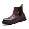 MIDIRO Echte Leder Chelsea Boots mit seitlichem Britischem Plus Leder Schuhe für Pendler Herren Gore, Stil, Wasserabweisend, Größen,