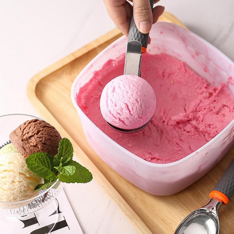 Premium Ice Cream Scoop With Trigger Ice Cream Scooper Stainless Steel, Heavy Duty Metal Icecream Scoop Spoon Kitchen Gadget
