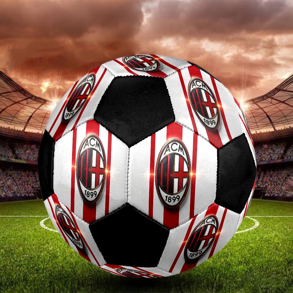Associazione Calcio Milan Soccer Ball Colorful All Ages Machine Stitched PVC Competition Ready Durable High-Bounce.SIZE5