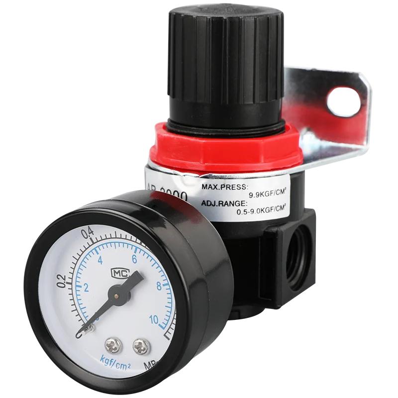 AR2000 AR3000 G1/4'' 6mm 8mm 10mm 12mmAir Control Compressor Pressure Relief Regulator Valve with Fitting