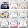 Cartoon Rabbit Rainbow Animal Printed Down Duvet Cover Pillowcase 3D Printed Bedding Set Easter Youth Home Decoration Gift