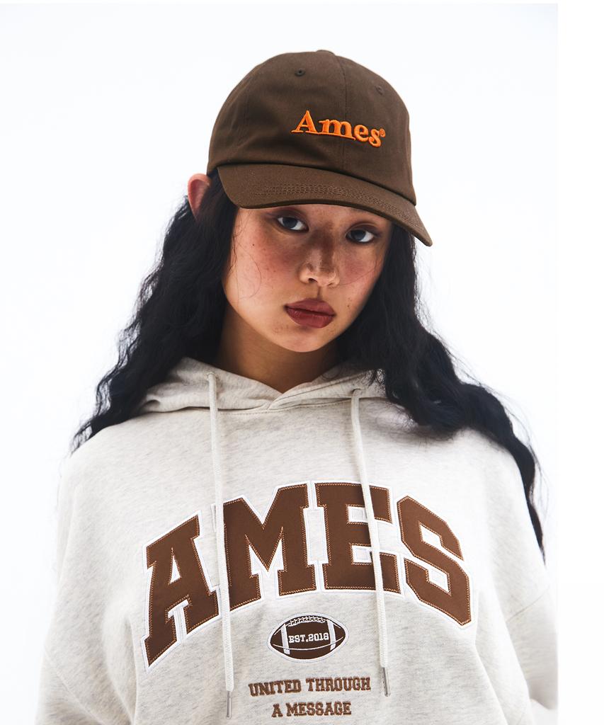 AMES-WORLDWIDE Basic Logo Ball Cap Brown