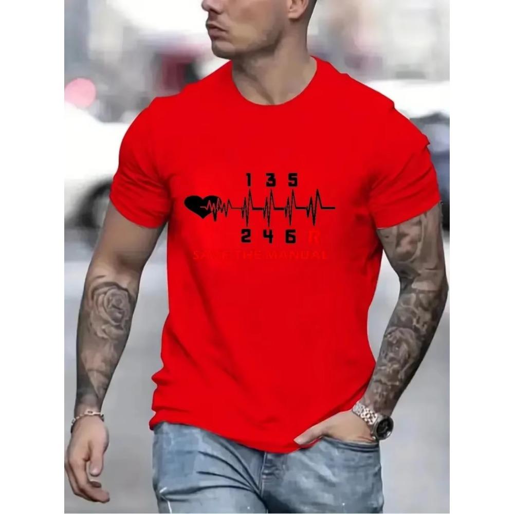 Vintage T Shirts for Men Save The Stick Manual Transmission Graphics Tees Top Oversized Hip Hop T-Shirts Men Clothing Camiseta