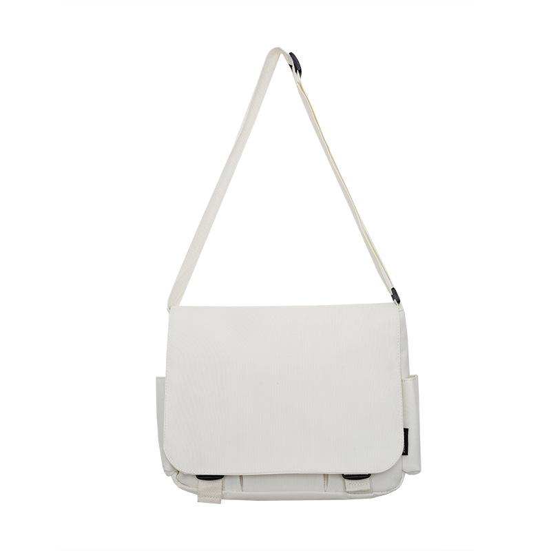 Harajuku Simple Shoulder Bag Canvas Messenger Bag Casual Versatile Student Schoolbag Large Capacity Men's Back Bag