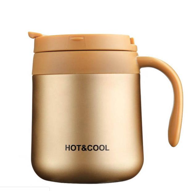 Large Capacity Thermos Cup 500ml Vacuum Flasks Portable Stainless Steel Thermos Cup Water Bottle Travel Tea Mug Office Thermos Cup