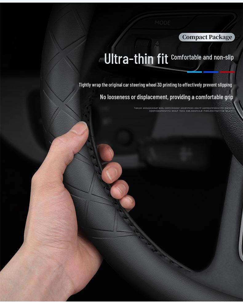 Xpeng Genuine Leather Steering Wheel Cover - Ultra-Thin, Fits P7, P5, G3, G9, All-Season Use