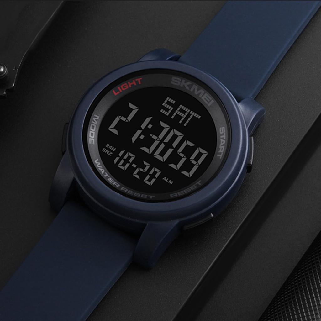 Timever Digital Braț LED Sport Mare Usor până la Japonez Manual de instrucțiuni Ceas inclus, Rezistent la apă, Sport pentru bărbați, Ceas, Multifuncțional, Cronometru,