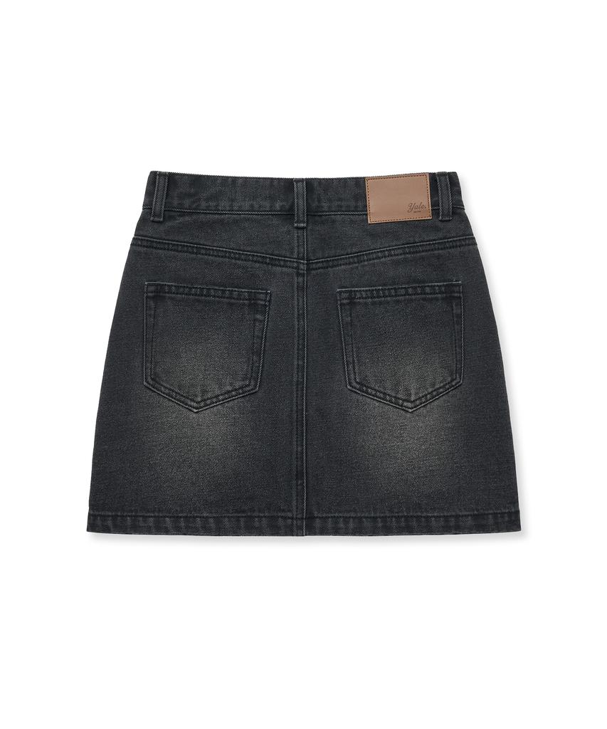 Yale Denim Miniskjørt_Kull