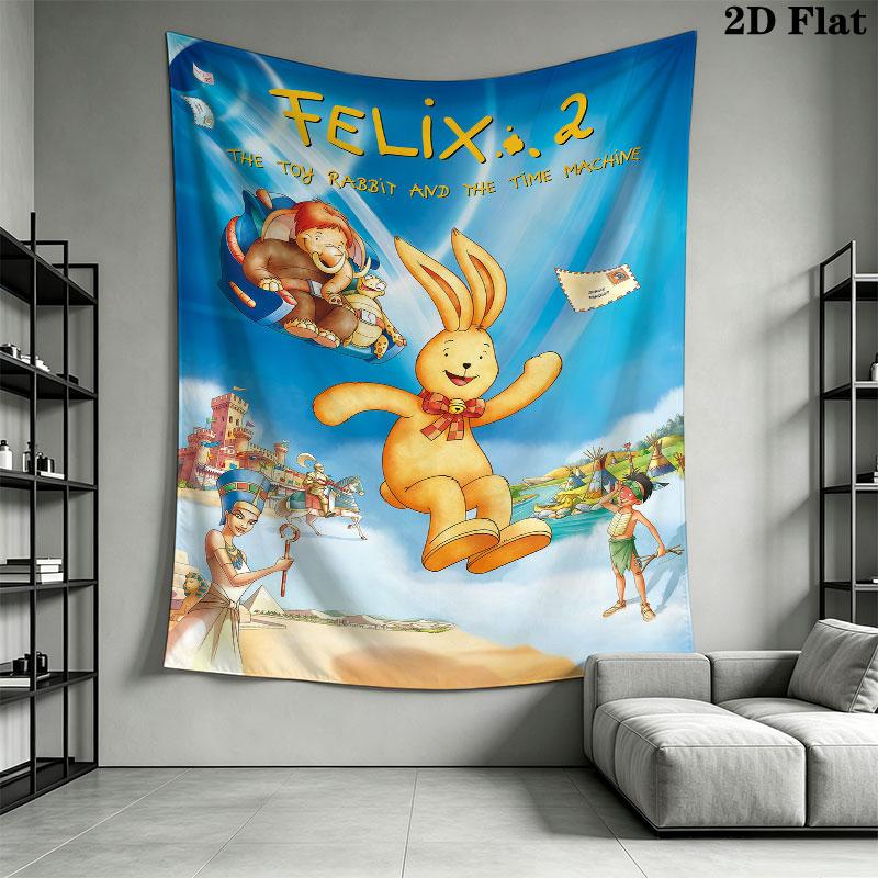 Felix Circus (2) Wall Tapestry Aesthetic Wall Hanging Printed Fabric Blanket Decorative Tapestries for Bedroom Living Room Home Decor