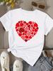 (Asian Size) Trend Cartoon Love Cute Woman Print Tee Top Women Clothing T Shirt Fashion Female Short Sleeve Graphic T-shirts