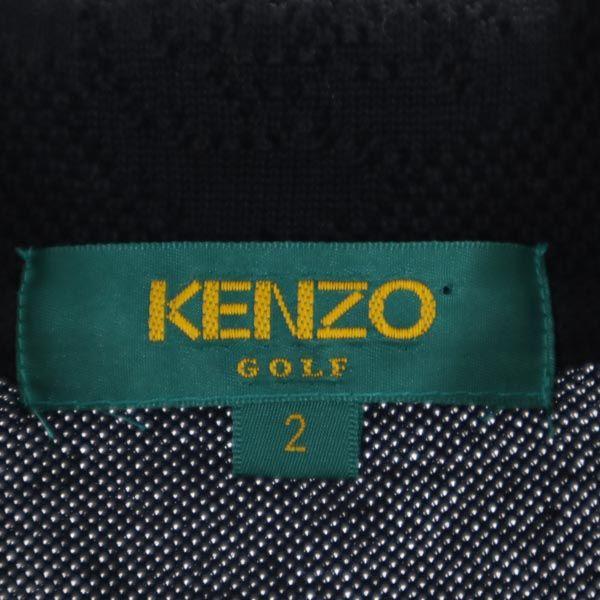 KENZO GOLF 90s Old Long Sleeve Polo Shirt 2 Navy Women Used