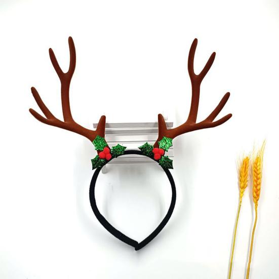 Christmas Antler Headband Festive Reindeer Horn Decor Hair Accessory Xmas Hairpin Festival Celebration Hair Hoop