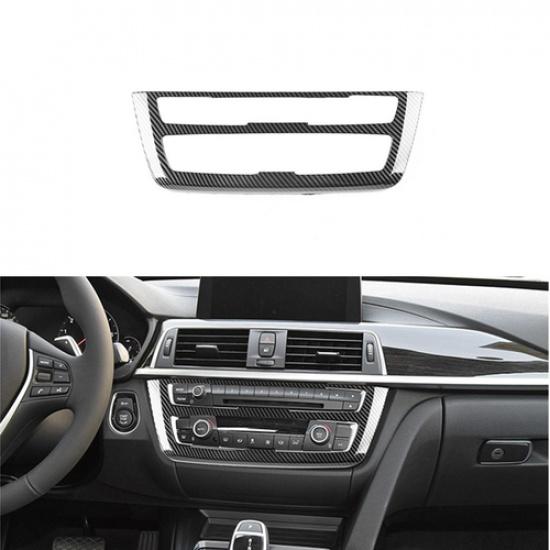 ABS Carbon Fiber Air Condition CD Panel Decor Cover Sticker For BMW 3 4 13-18