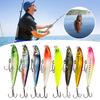 Fishing Lure Artificial Hard Swimbait with Treble Hook Realistic Looking Bright Color Natural Swimming Posture Fake Bait Lure