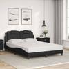 Vidaxl Bed Frame with Headboard, Black, 120X200 Cm, Faux Leather