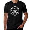 D20 (White) T-Shirt Comfortable Basic Crew Neck Tee